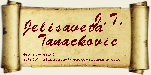 Jelisaveta Tanacković vizit kartica